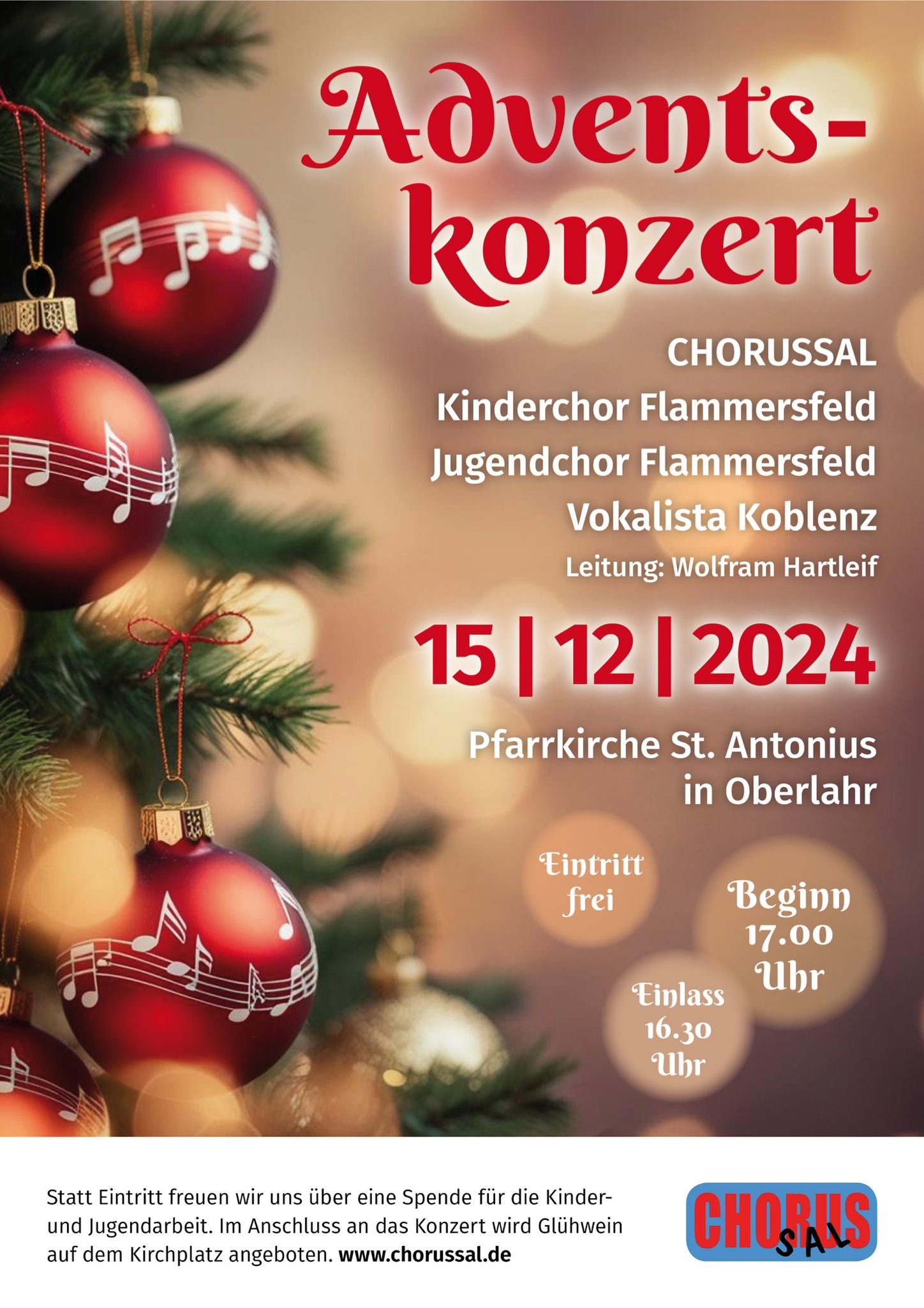 Plakat Adventskonzert CHORUSSAL